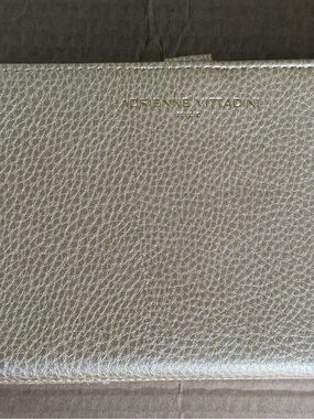 Adrienne Vittadini Champagne Leather Wristlet